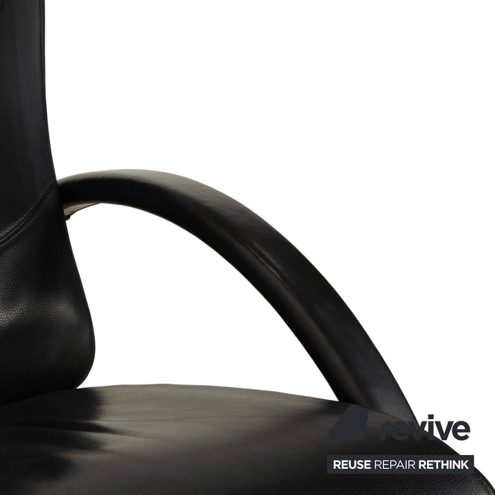 Rolf Benz 3100 Leather Armchair Black manual function
