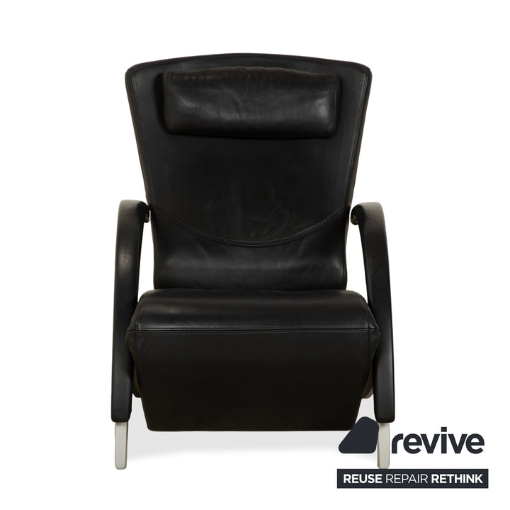 Rolf Benz 3100 Leder Sessel Schwarz manuelle Funktion