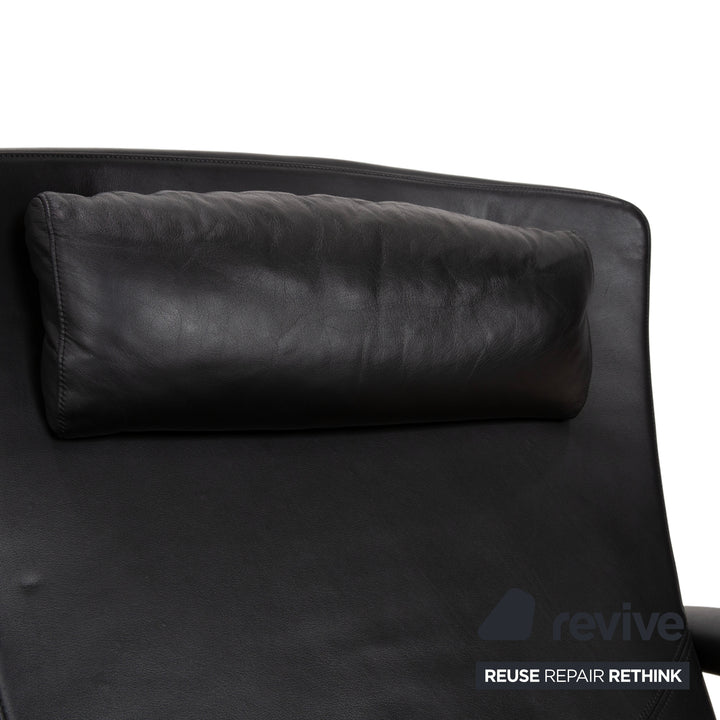 Rolf Benz 3100 Leather Armchair Black manual function