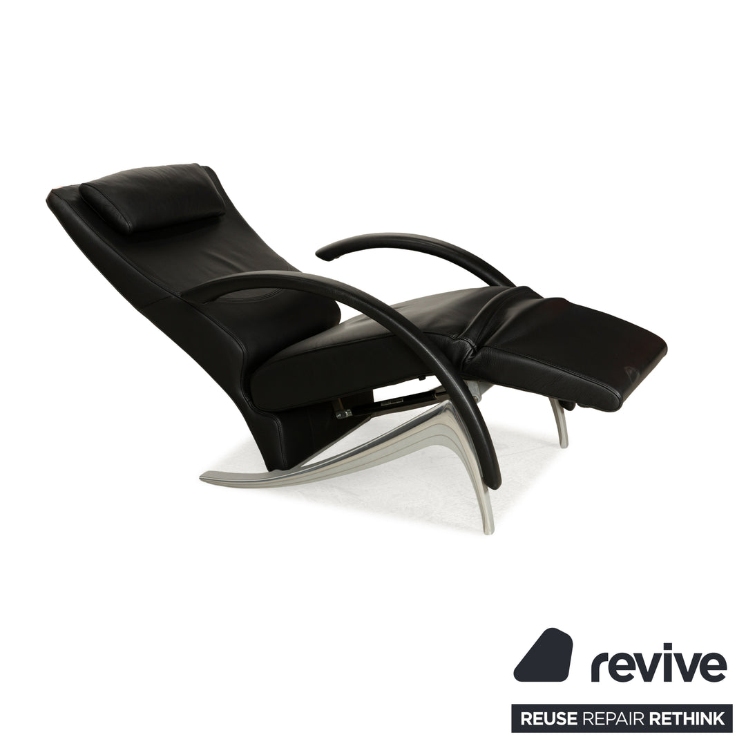 Rolf Benz 3100 Leder Sessel Schwarz manuelle Funktion