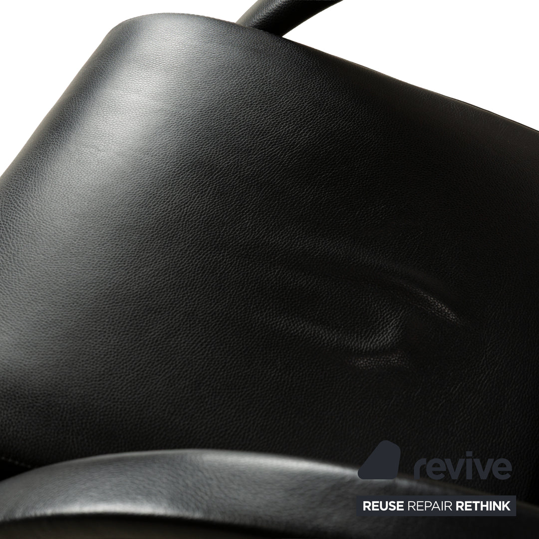 Rolf Benz 3100 Leder Sessel Schwarz manuelle Funktion