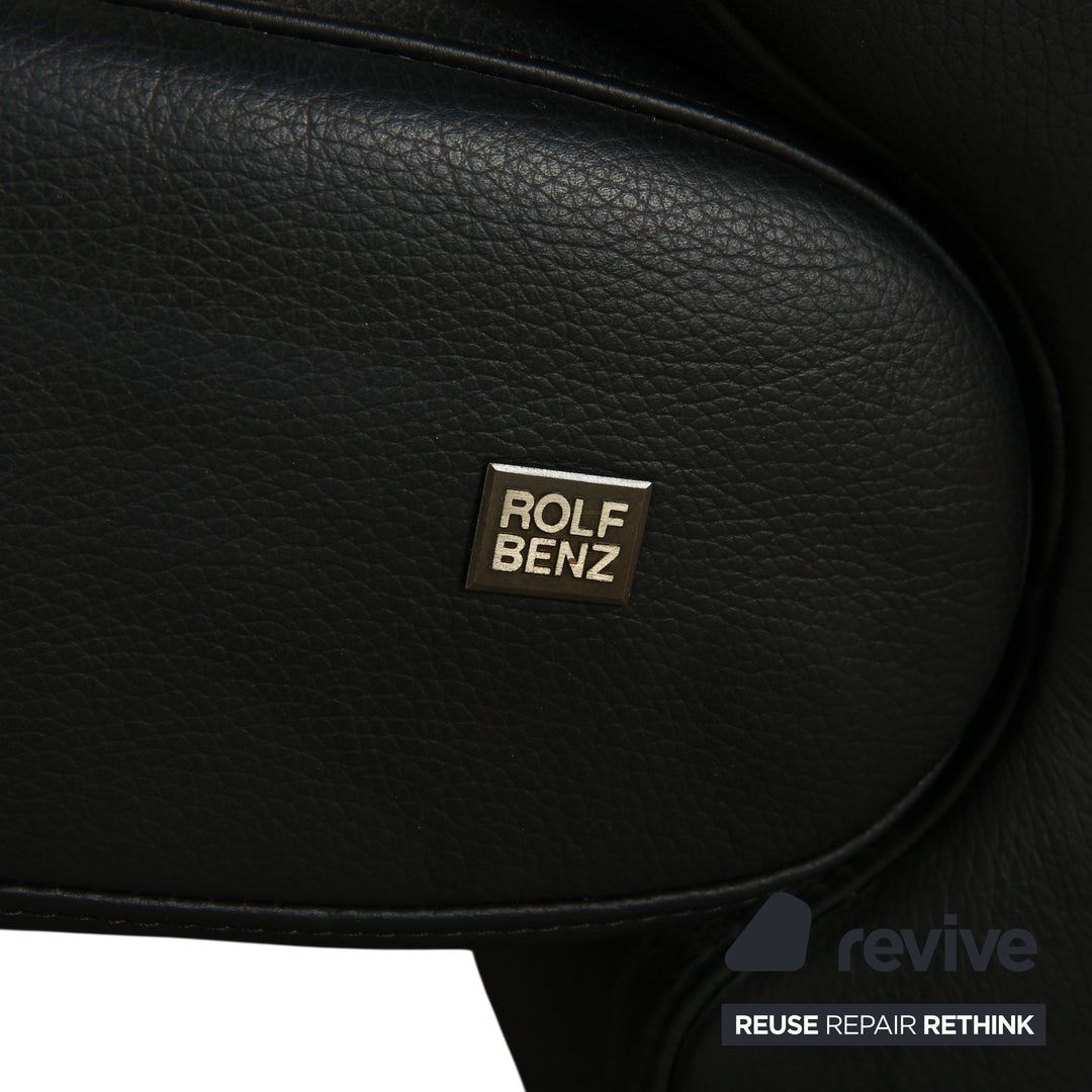 Rolf Benz 3100 Leather Armchair Black manual function
