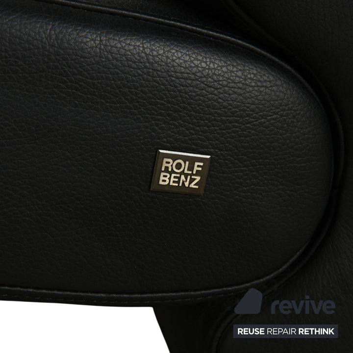 Rolf Benz 3100 Leather Armchair Black manual function