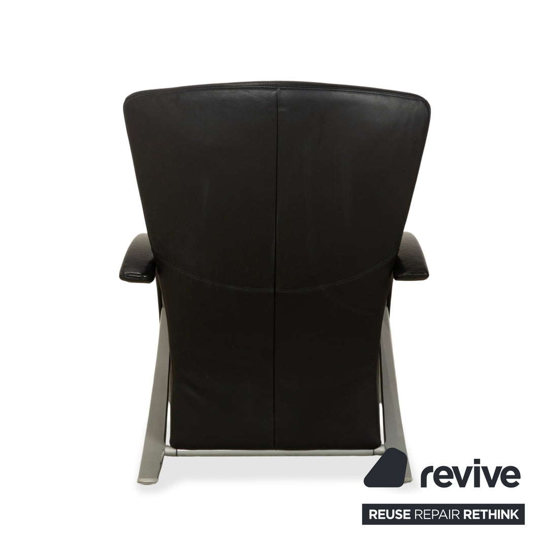 Rolf Benz 3100 Leather Armchair Black manual function