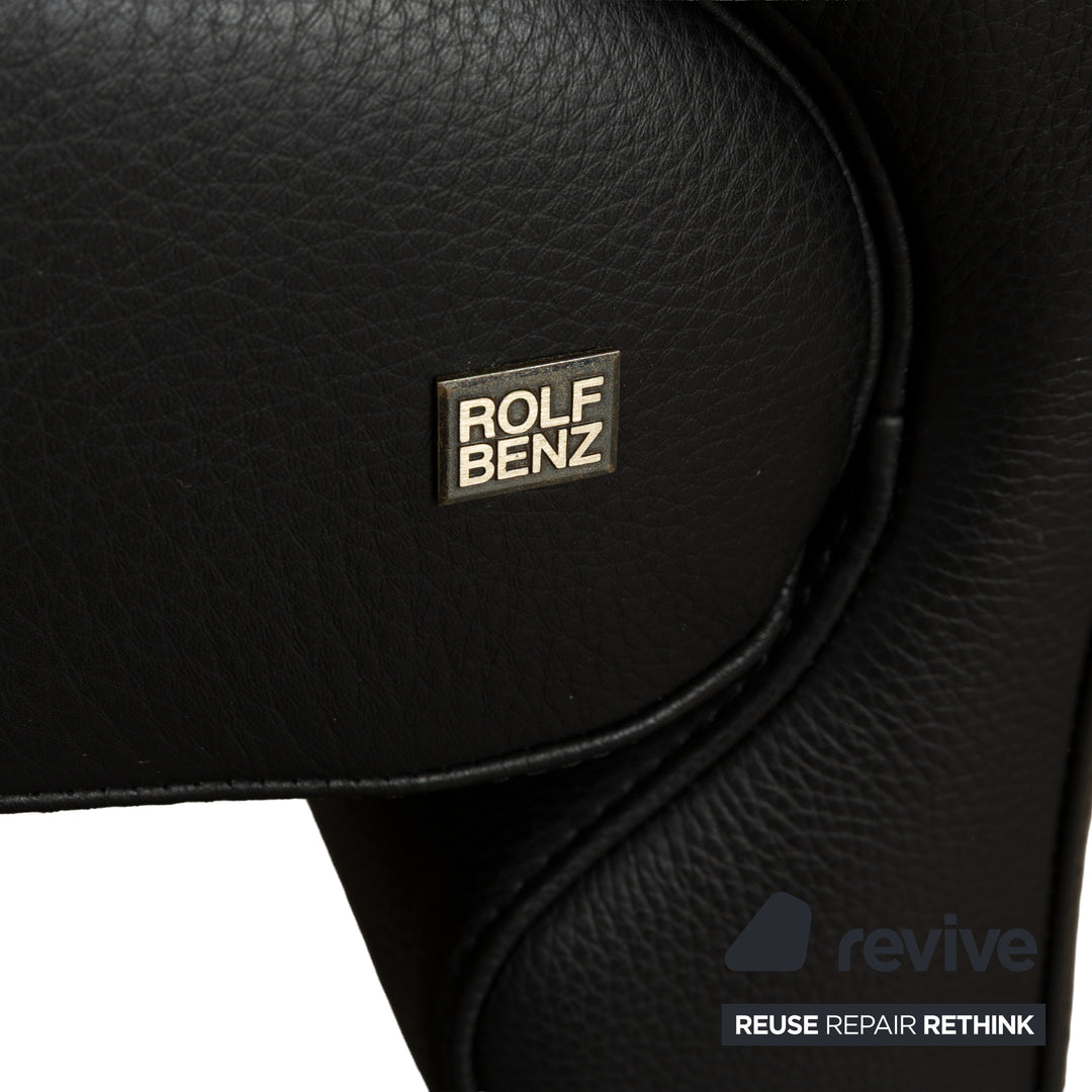 Rolf Benz 3100 Leder Sessel Schwarz manuelle Funktion