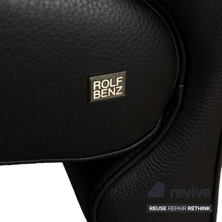 Rolf Benz 3100 Leder Sessel Schwarz manuelle Funktion