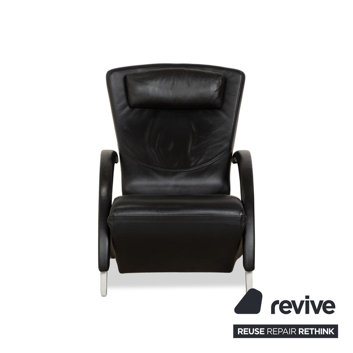 Rolf Benz 3100 Leder Sessel Schwarz manuelle Funktion