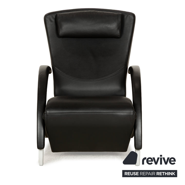 Rolf Benz 3100 Leder Sessel Schwarz manuelle Funktion
