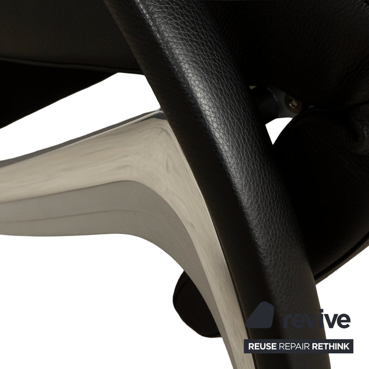 Rolf Benz 3100 Leder Sessel Schwarz manuelle Funktion