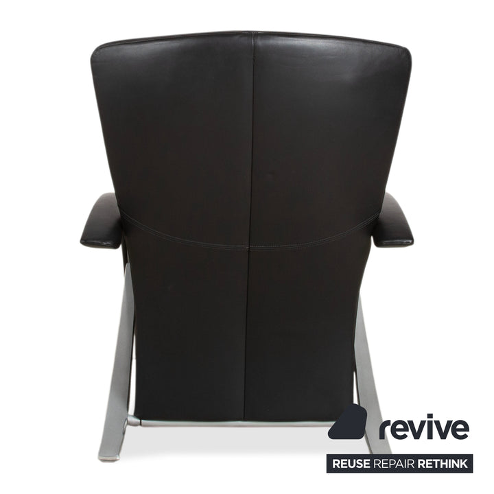 Rolf Benz 3100 Leather Armchair Black manual function