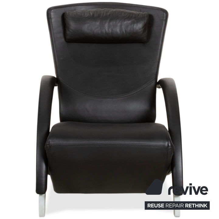 Rolf Benz 3100 Leather Armchair Black manual function