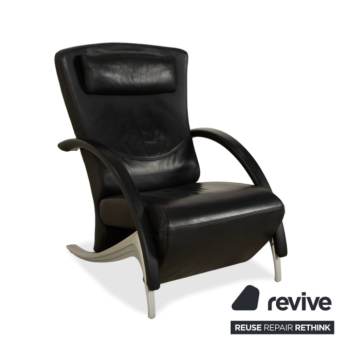 Rolf Benz 3100 Leder Sessel Schwarz