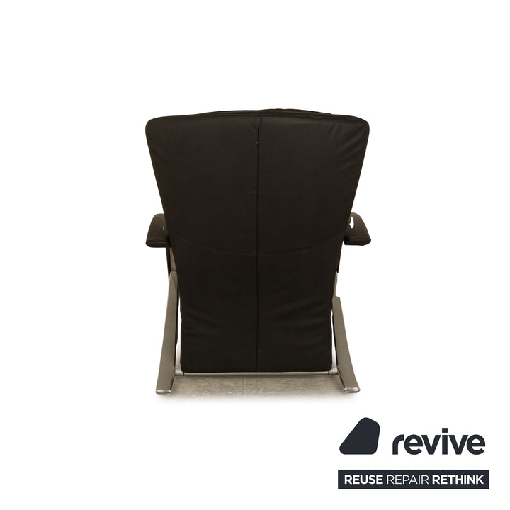 Rolf Benz 3100 vegan leather chair anthracite / black manual function new cover