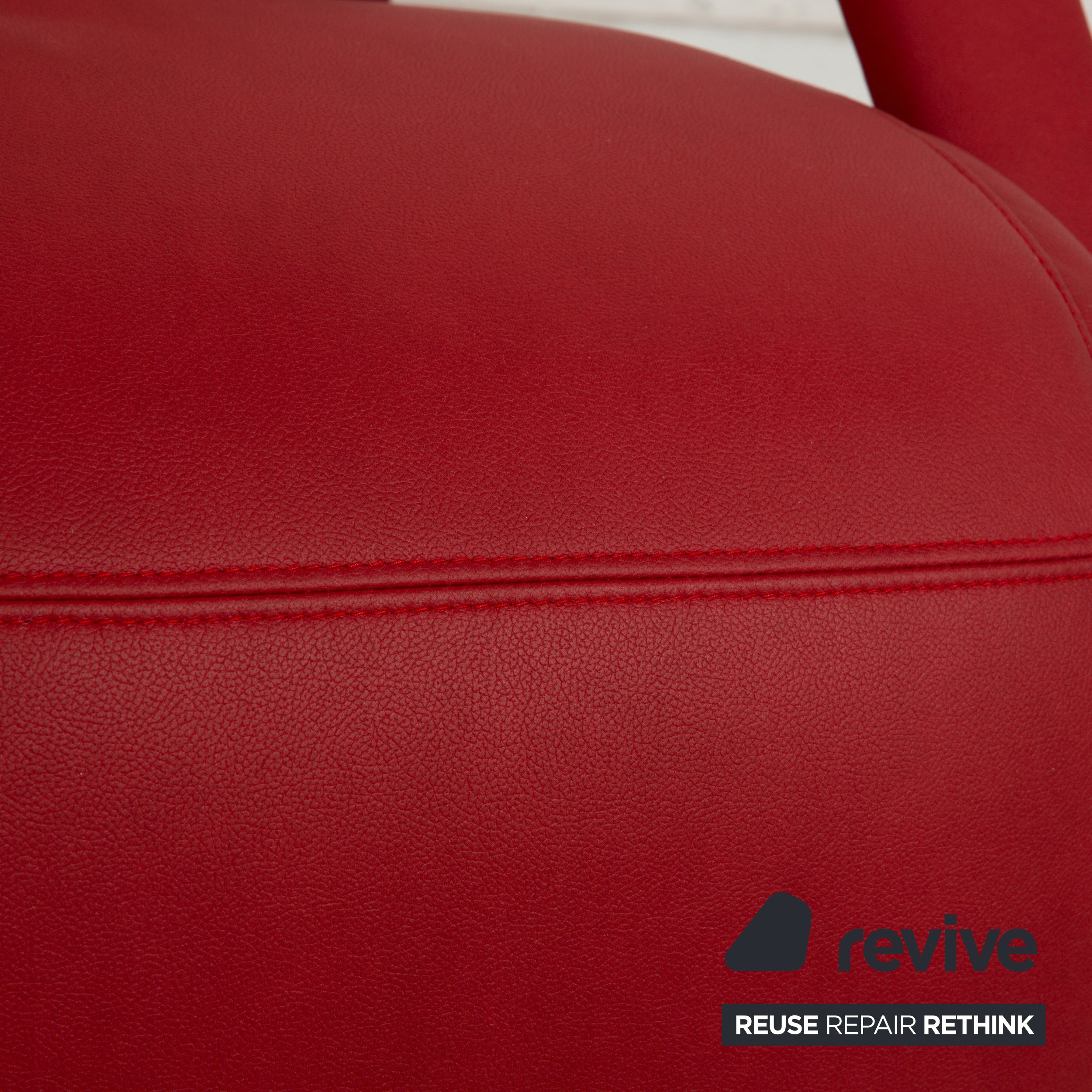 Rolf Benz 3100 armchair red vegan leather relaxation function new cover