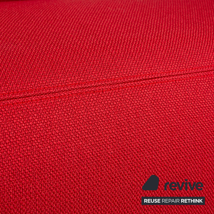 Rolf Benz 3100 Sessel Stoff Rot Silber manuelle Funktion Neubezug