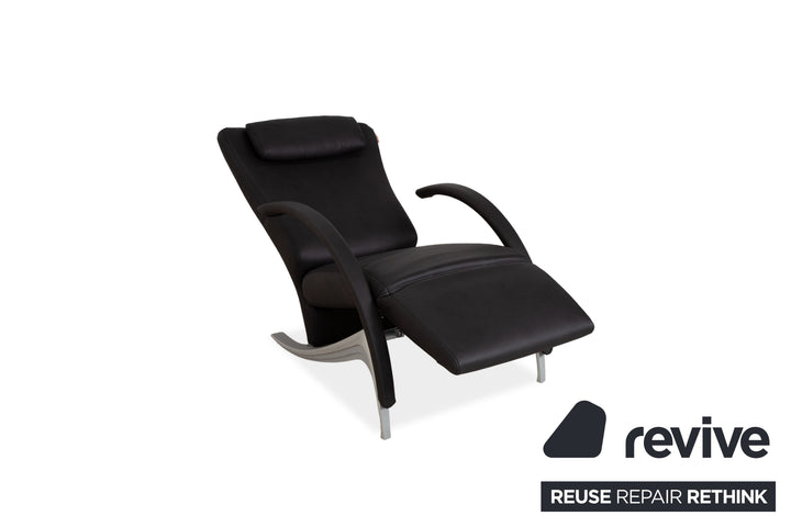 Rolf Benz 3100 Armchair Vegan Leather Anthracite Black Reupholstered