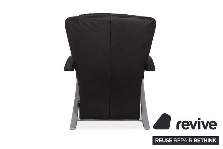 Rolf Benz 3100 Armchair Vegan Leather Anthracite Black Reupholstered