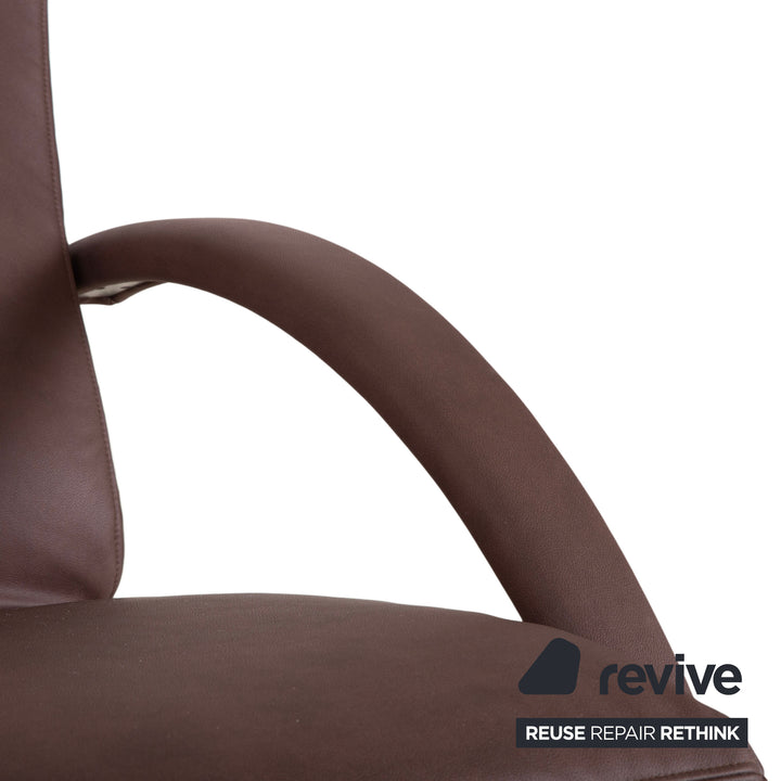 Rolf Benz 3100 Armchair Vegan Leather Brown Mokka Reupholstered GAVIN 105 Manual Function Recliner