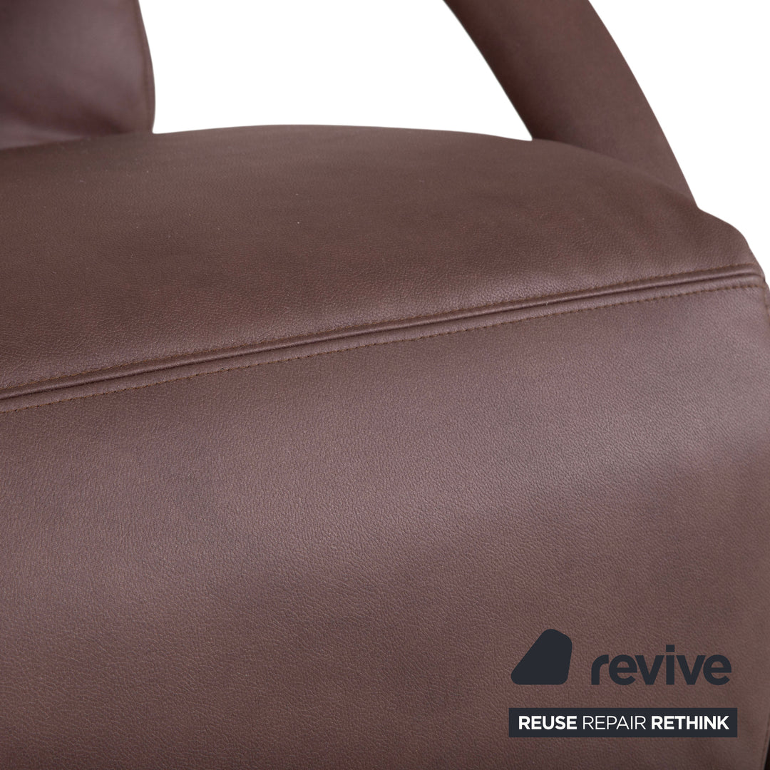 Rolf Benz 3100 Armchair Vegan Leather Brown Mokka Reupholstered GAVIN 105 Manual Function Recliner