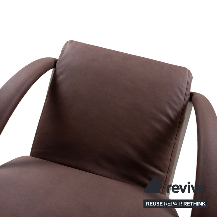 Rolf Benz 3100 Armchair Vegan Leather Brown Mokka Reupholstered GAVIN 105 Manual Function Recliner