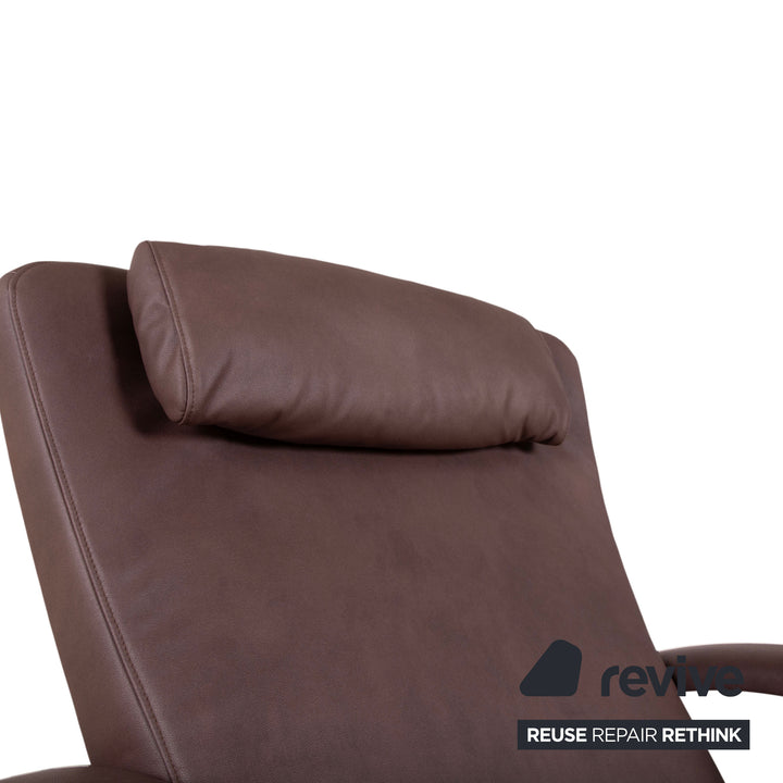 Rolf Benz 3100 Armchair Vegan Leather Brown Mokka Reupholstered GAVIN 105 Manual Function Recliner