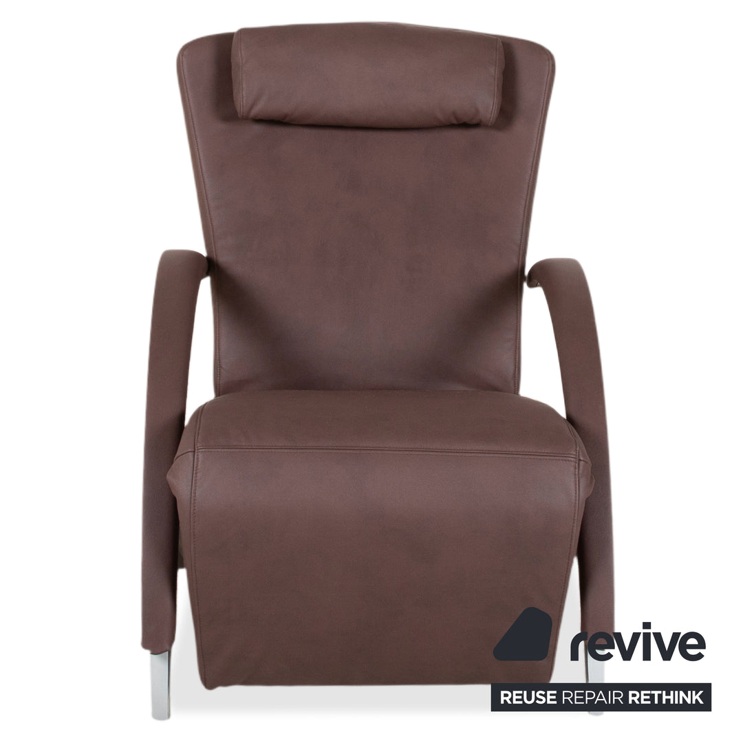 Rolf Benz 3100 Armchair Vegan Leather Brown Mokka Reupholstered GAVIN 105 Manual Function Recliner