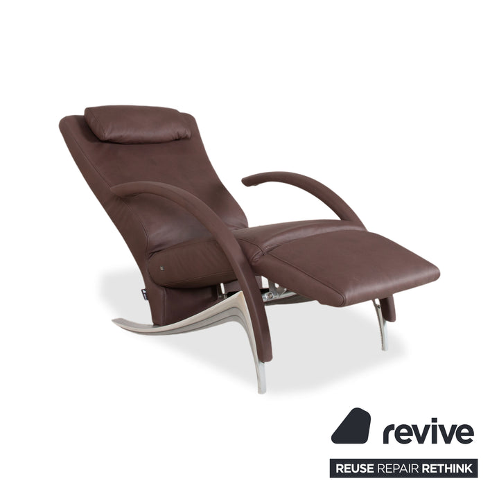 Rolf Benz 3100 Armchair Vegan Leather Brown Mokka Reupholstered GAVIN 105 Manual Function Recliner
