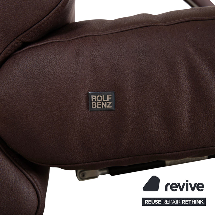 Rolf Benz 3100 Armchair Vegan Leather Brown Mokka Reupholstered GAVIN 105 Manual Function Recliner
