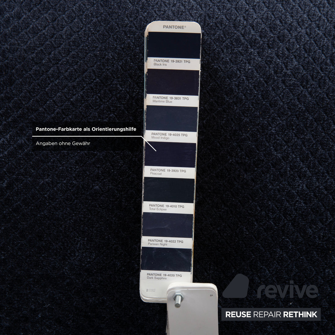 Rolf Benz 3100 Stoff Sessel Blau Neubezug manuelle Funktion