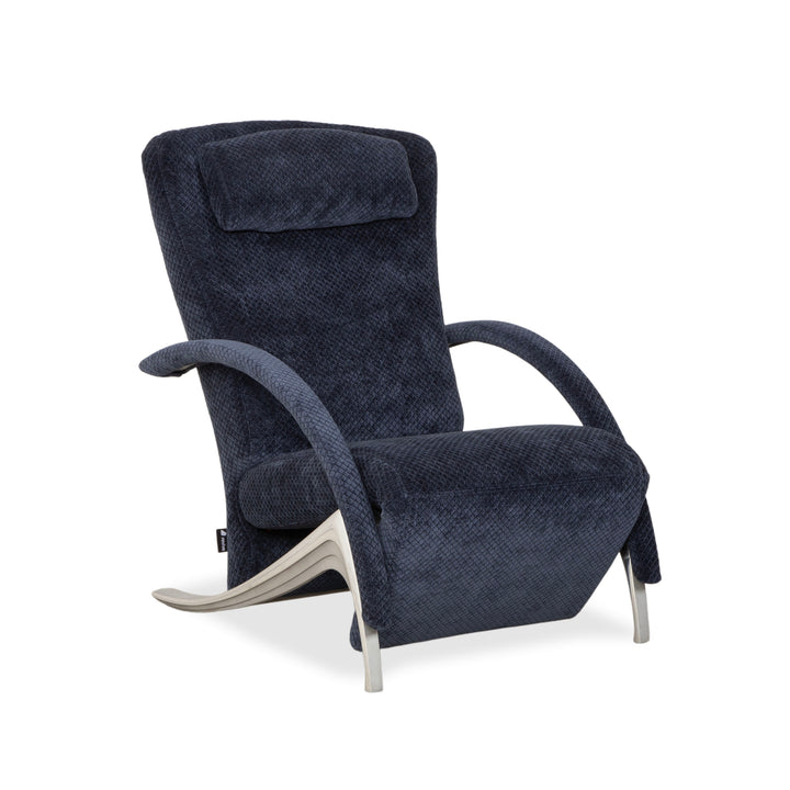 Rolf Benz 3100 Fabric Armchair Blue Reupholstered Manual Function