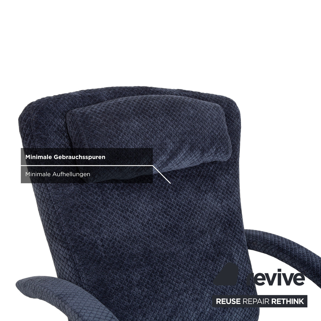 Rolf Benz 3100 Stoff Sessel Blau Neubezug manuelle Funktion