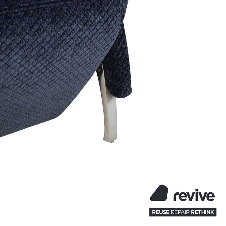 Rolf Benz 3100 Stoff Sessel Blau Neubezug manuelle Funktion