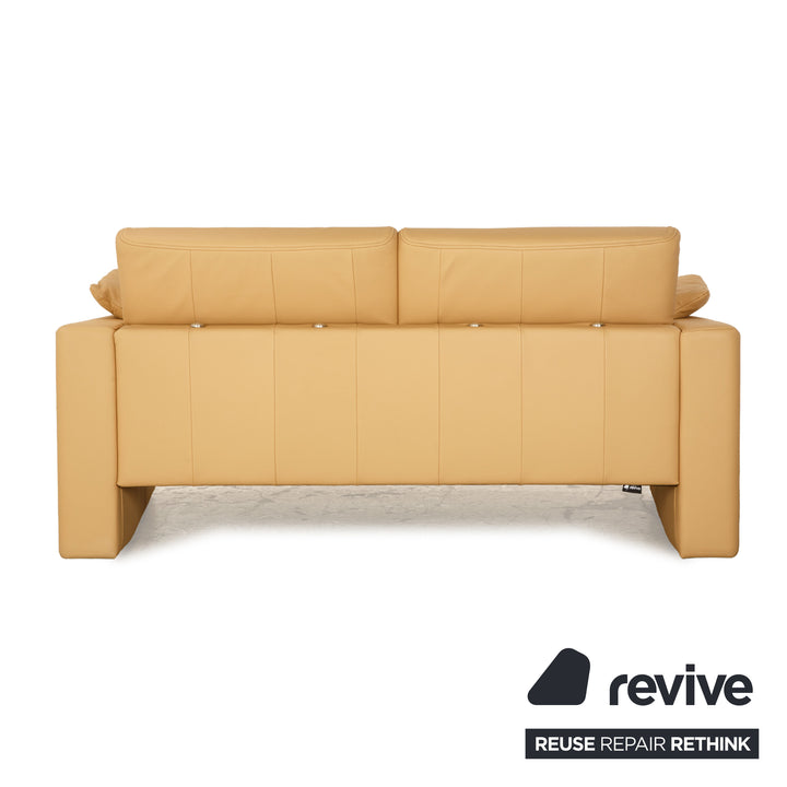Rolf Benz 312 Leder Zweisitzer Creme Sofa Couch