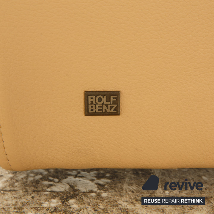 Rolf Benz 312 Leder Zweisitzer Creme Sofa Couch