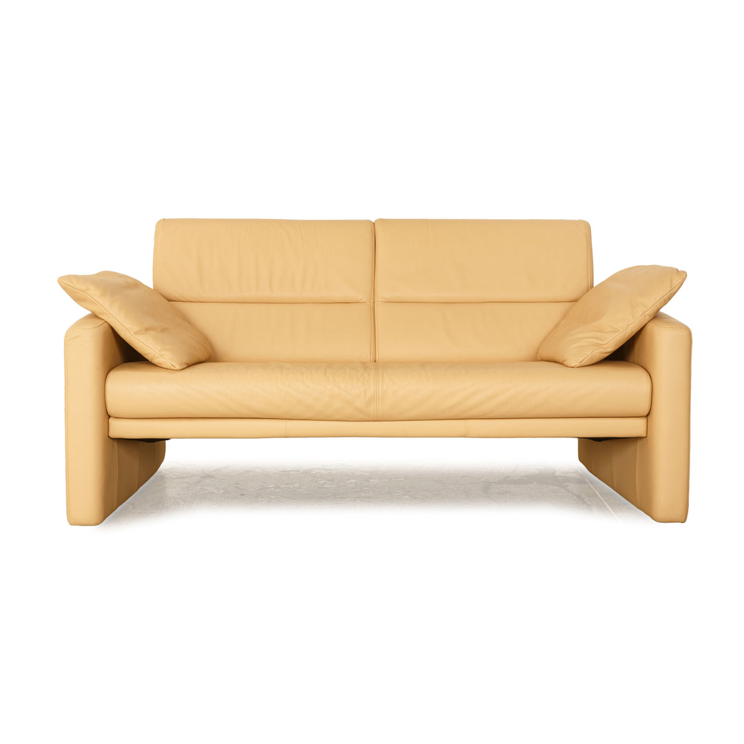 Rolf Benz 312 Leder Zweisitzer Creme Sofa Couch