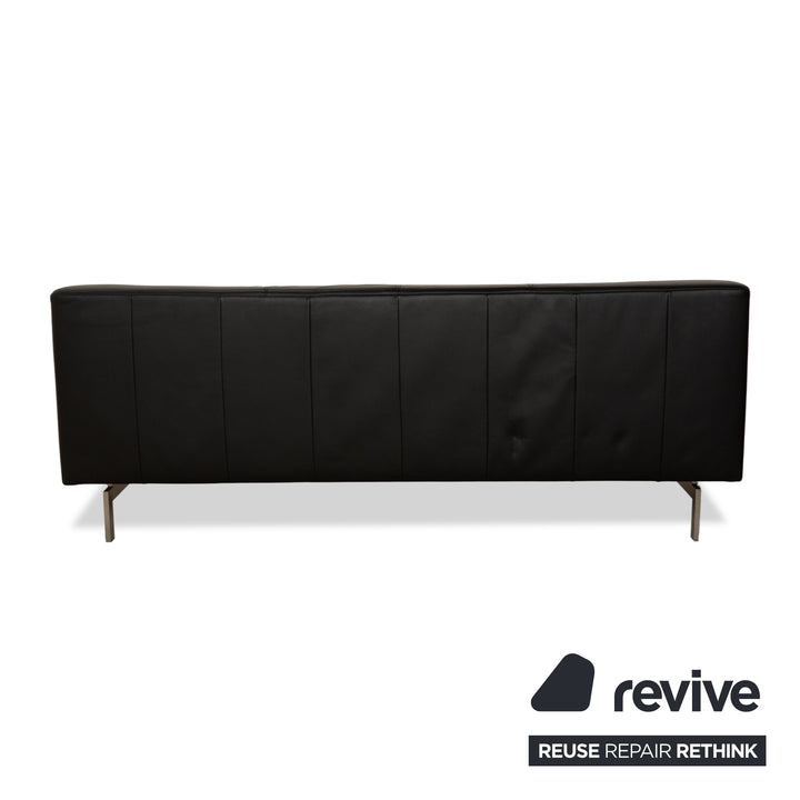 Rolf Benz 318 Linea Leder Dreisitzer Schwarz Sofa Couch