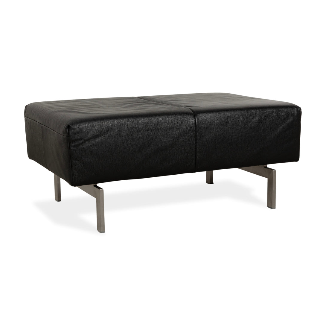 Rolf Benz 318 Linea Leder Hocker Schwarz