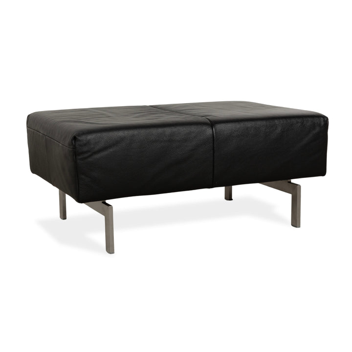 Rolf Benz 318 Linea Leder Hocker Schwarz