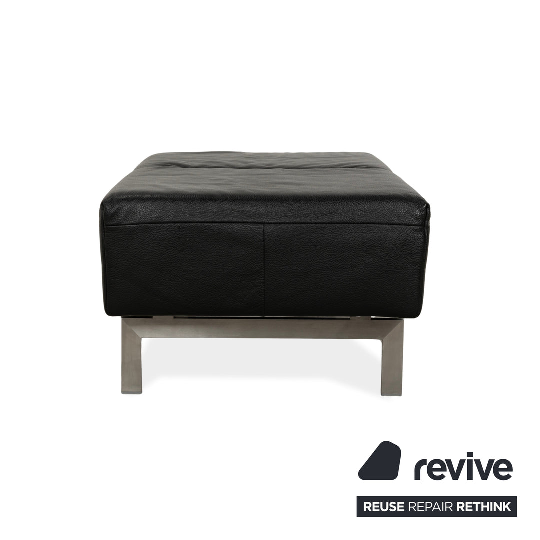 Rolf Benz 318 Linea Leder Hocker Schwarz