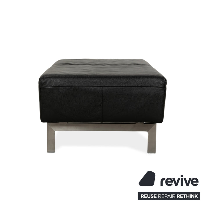 Rolf Benz 318 Linea Leder Hocker Schwarz