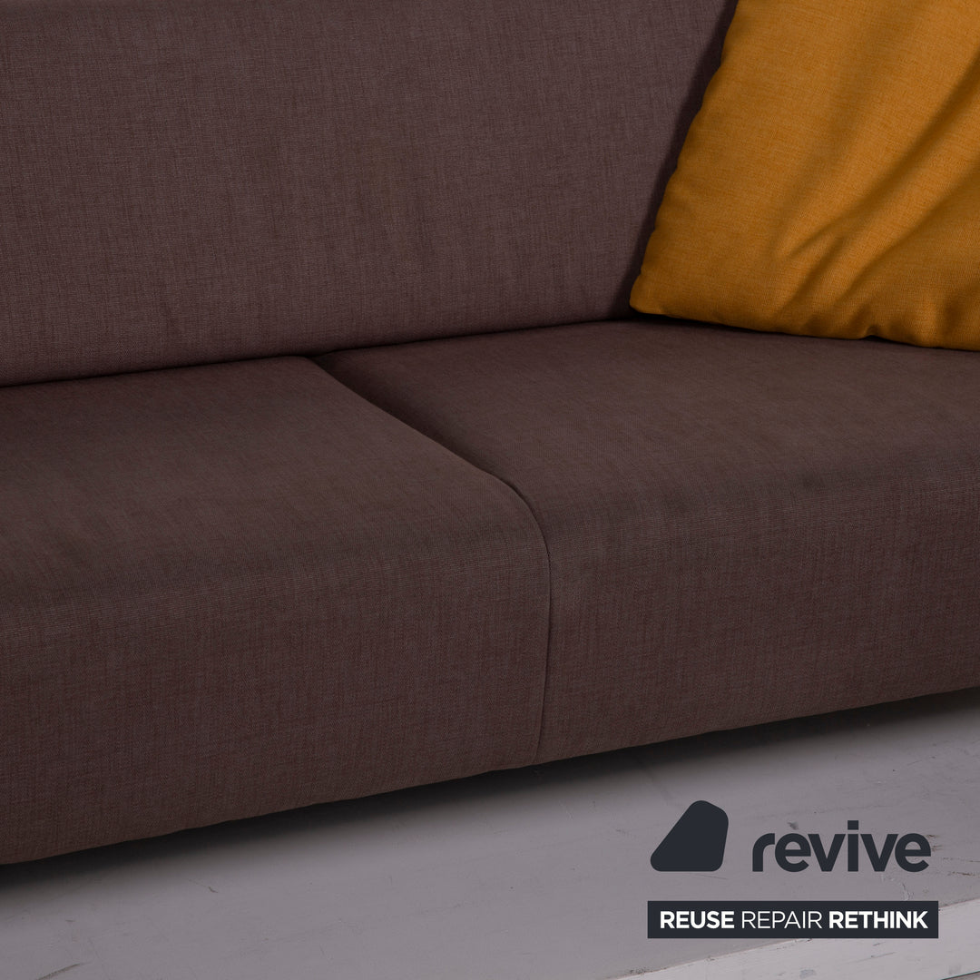 Rolf Benz 318 Linea fabric sofa set gray 1x three-seater 1x two-seater #15457