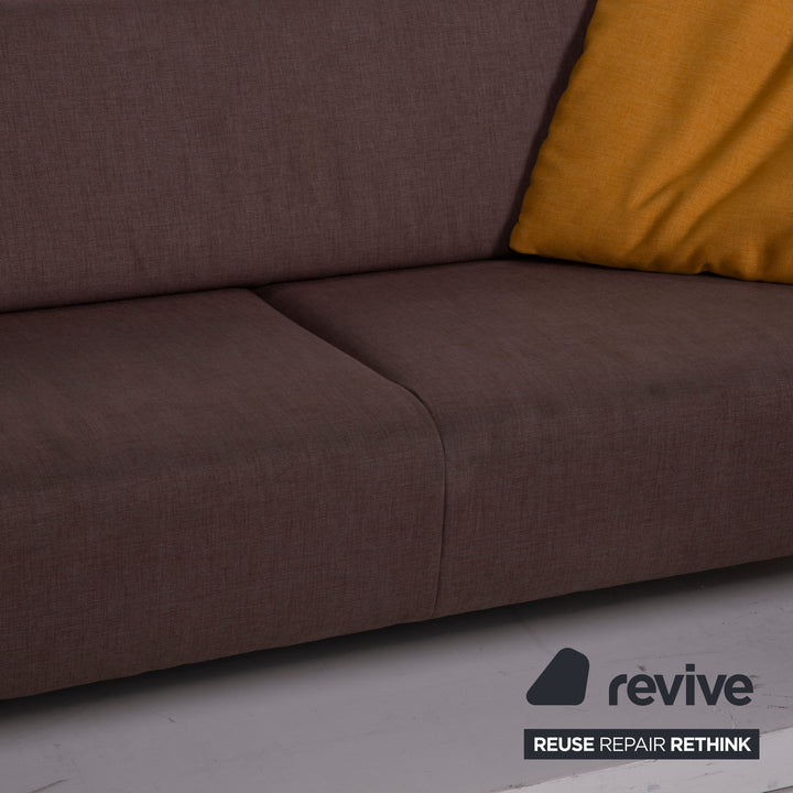 Rolf Benz 318 Linea fabric sofa set gray 1x three-seater 1x two-seater #15457