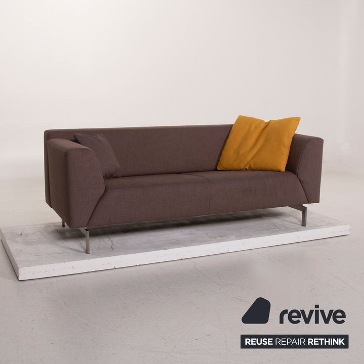 Rolf Benz 318 Linea fabric sofa set gray 1x three-seater 1x two-seater #15457
