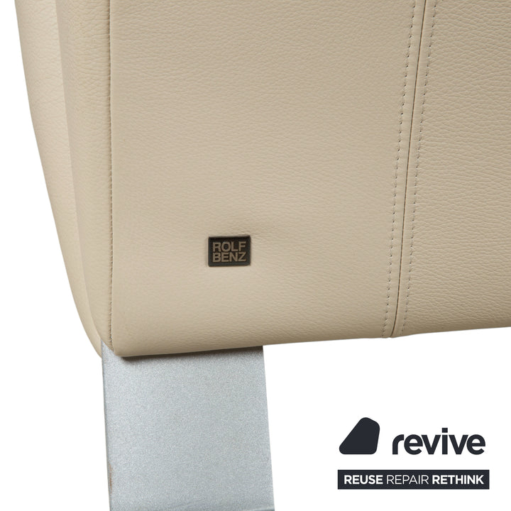 Rolf Benz 322 suite leather three-seater two-seater beige cream sofa couch