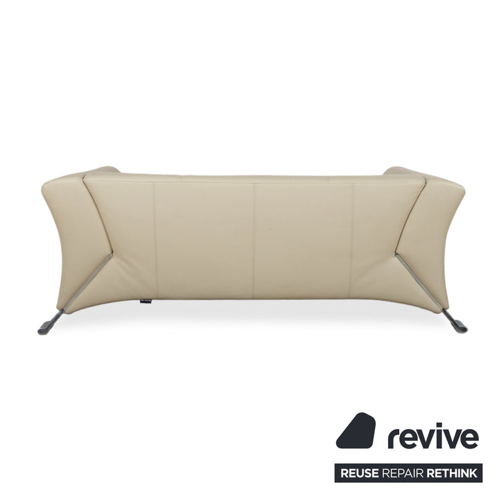 Rolf Benz 322 Garnitur Leder Dreisitzer Zweisitzer Beige Creme Sofa Couch