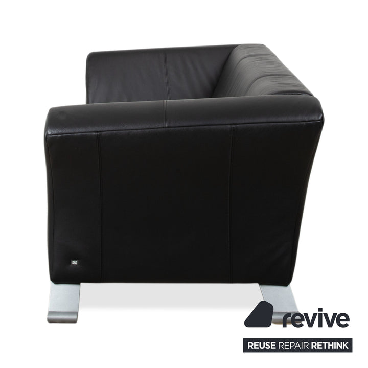 Rolf Benz 322 Garnitur Leder Zweisitzer Dreisitzer Schwarz Sofa Couch