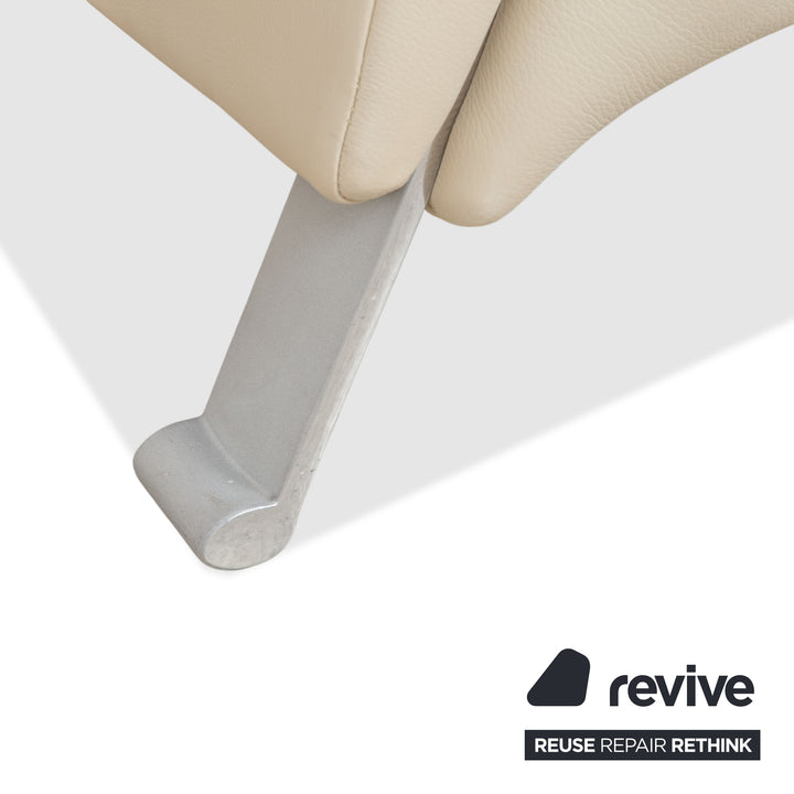 Rolf Benz 322 Cuir 2x Fauteuil Blanc Crème
