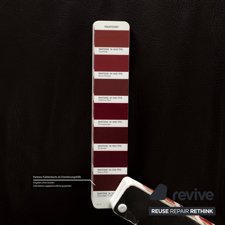 Rolf Benz 322 Leather Three-Seater Brown Red Sofa Couch