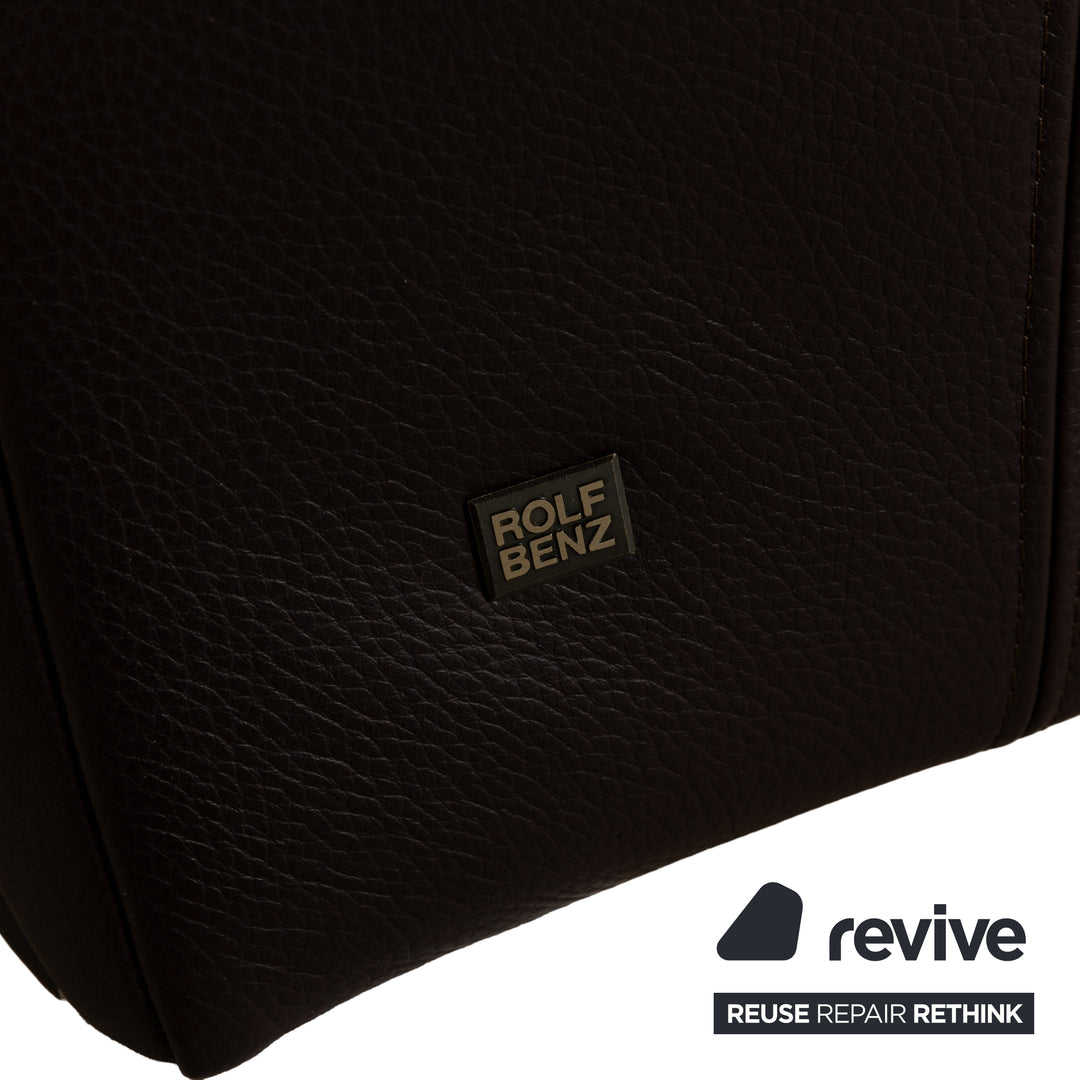 Rolf Benz 322 Leather Three-Seater Brown Red Sofa Couch