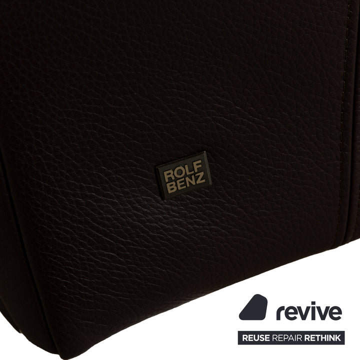 Rolf Benz 322 Leather Three-Seater Brown Red Sofa Couch